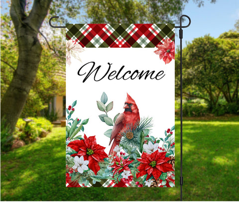 Garden Flag | Christmas Welcome