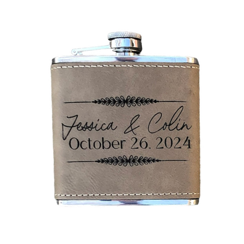 Leatherette Flask | Personalized