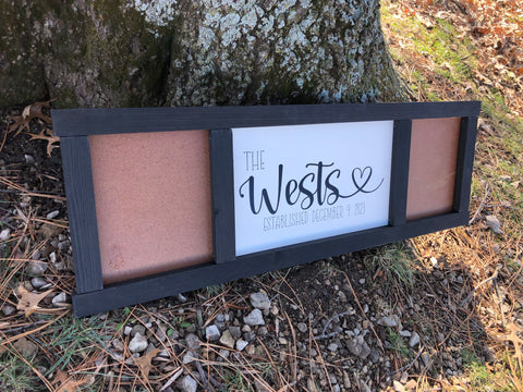 Last Name Sign With Photo Inserts