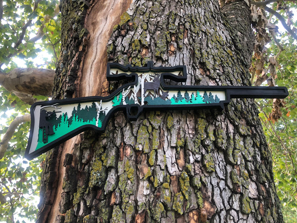 Laser Cut Deer Hunter Gun