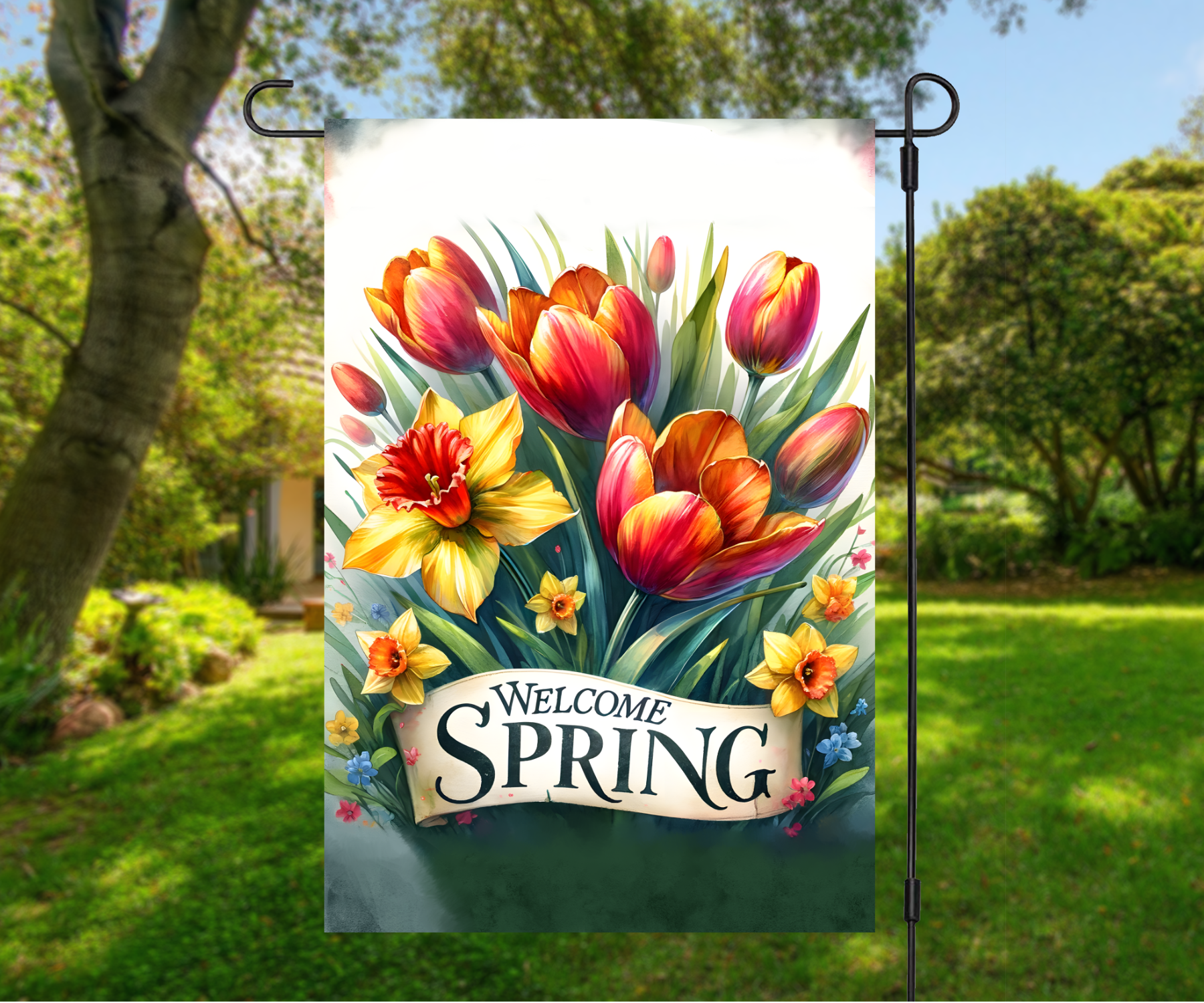 Garden Flag | Welcome Spring