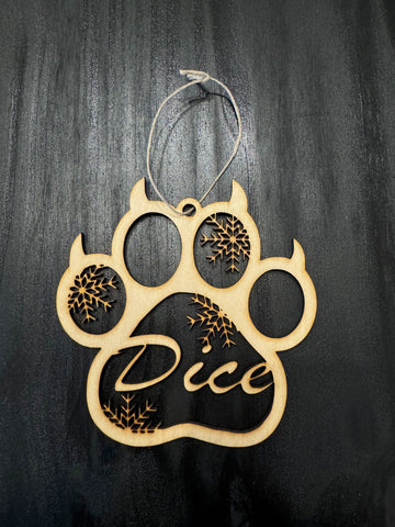 Custom Cat Paw Ornament