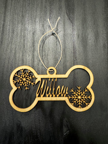 Custom Dog Bone Ornament