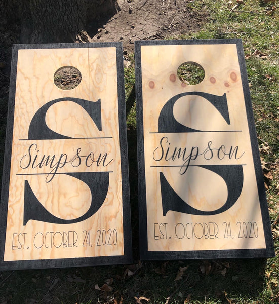 Last Name Cornhole Set