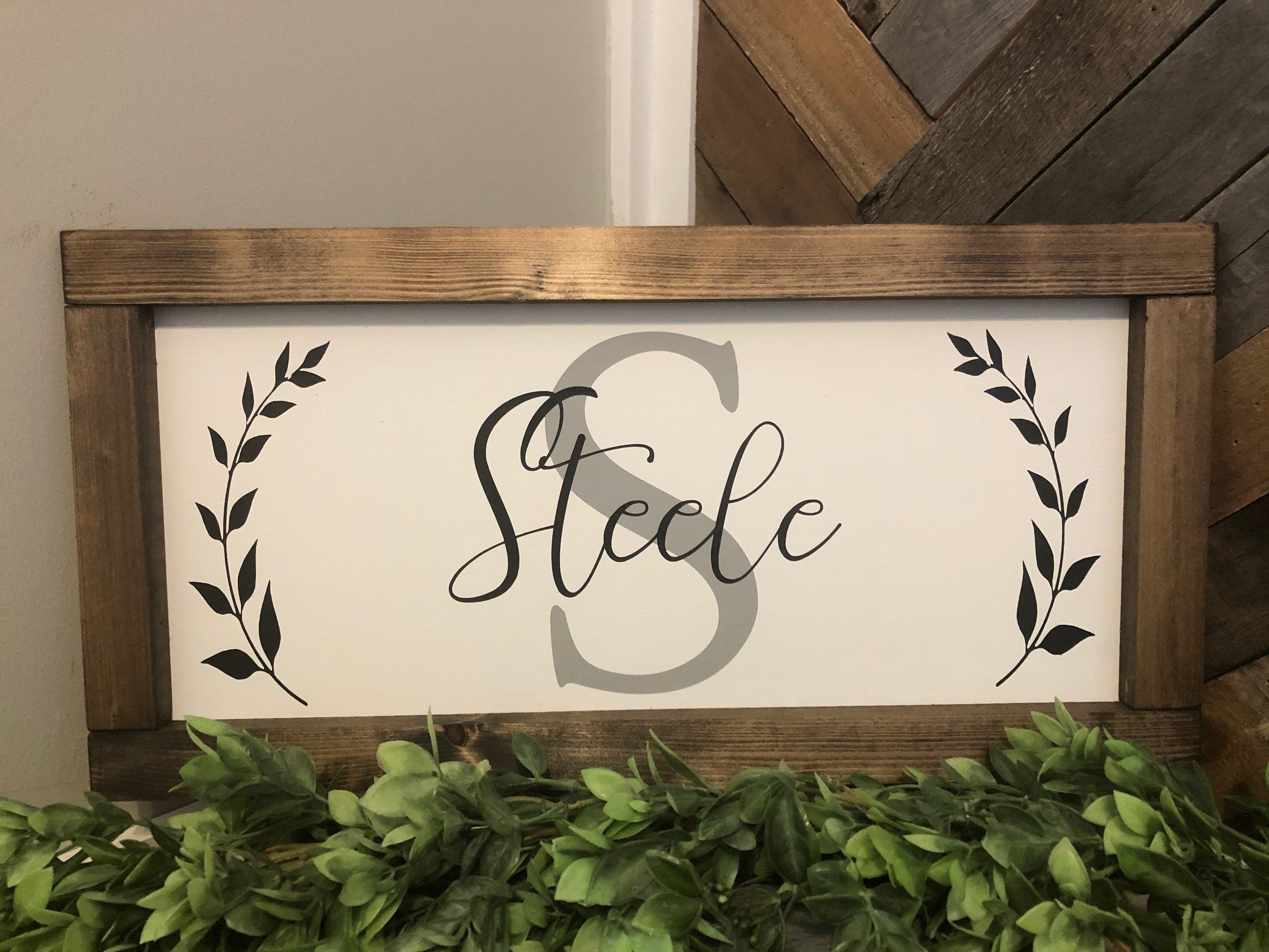 Last Name Monogram Sign